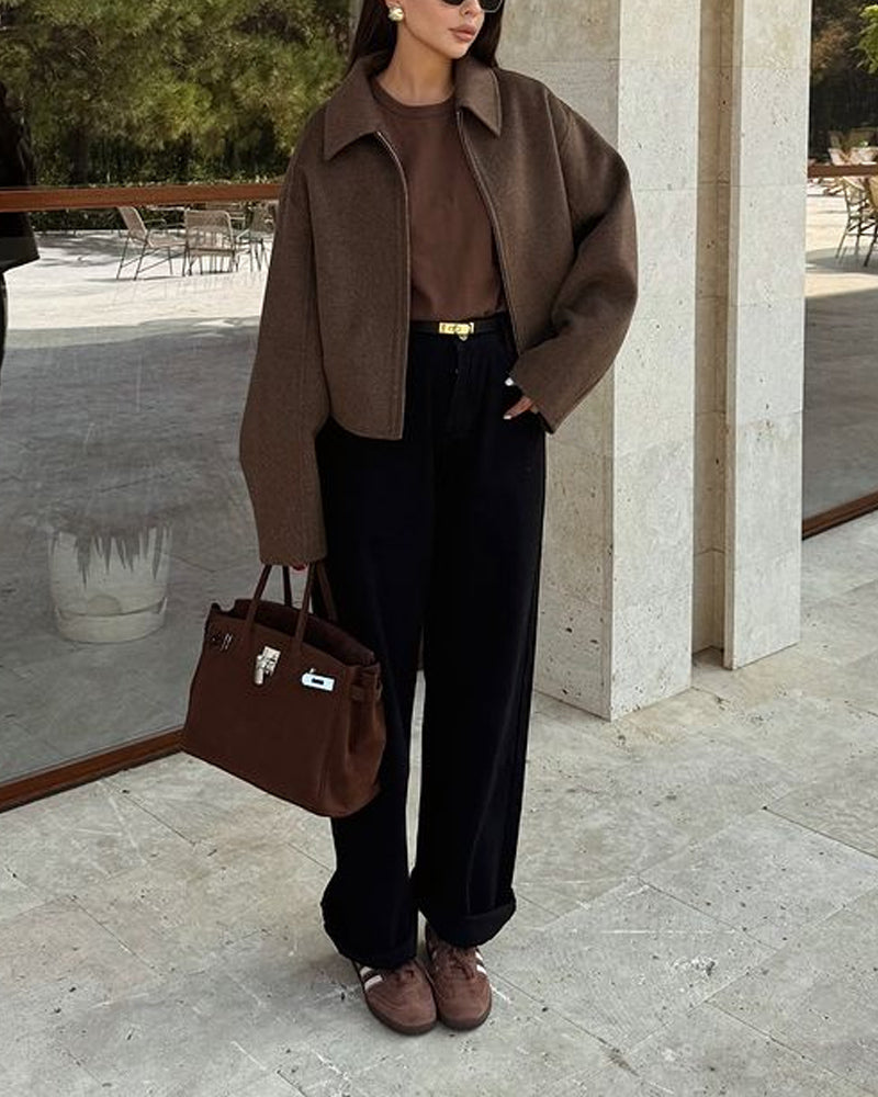 Georgia | Trendy boxový štýl kabát pre moderný vzhľad