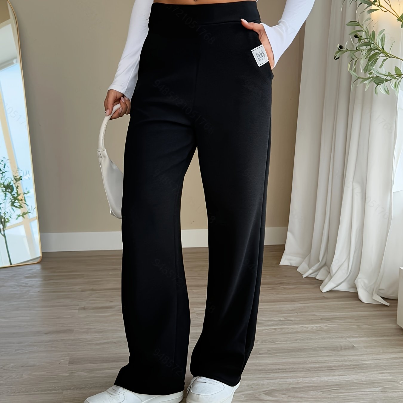 Rūta - Čierne nohavice s elastickým pásom