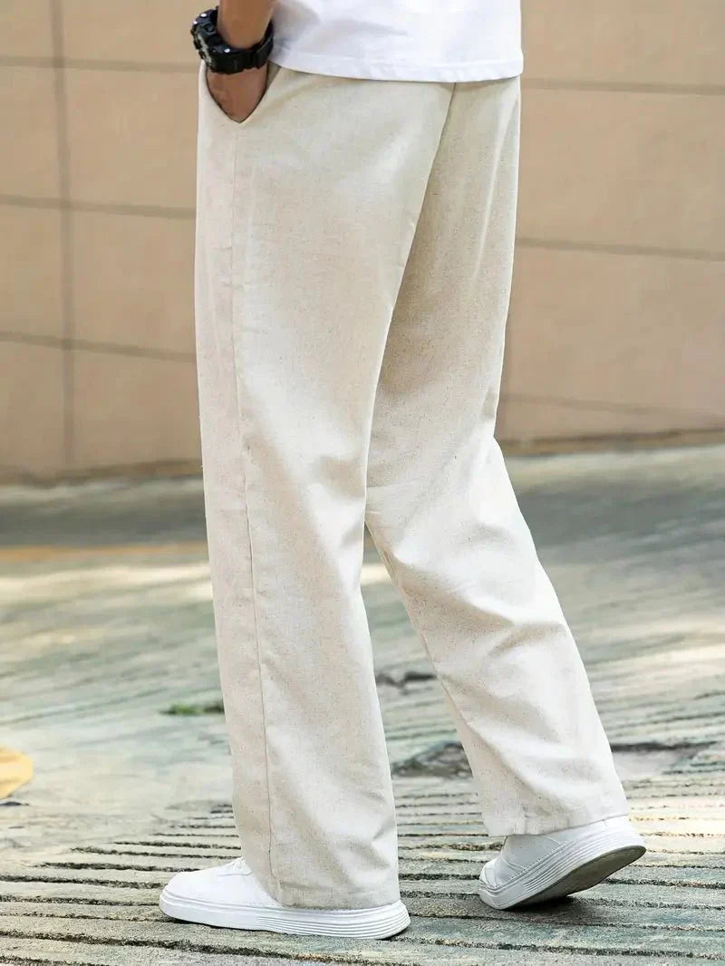 Valerio l Casual Ľanové Letné Nohavice