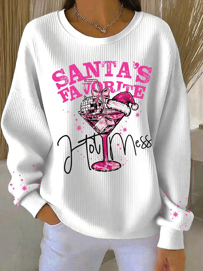 Kira™ | Vianočný sveter s veselou potlačou