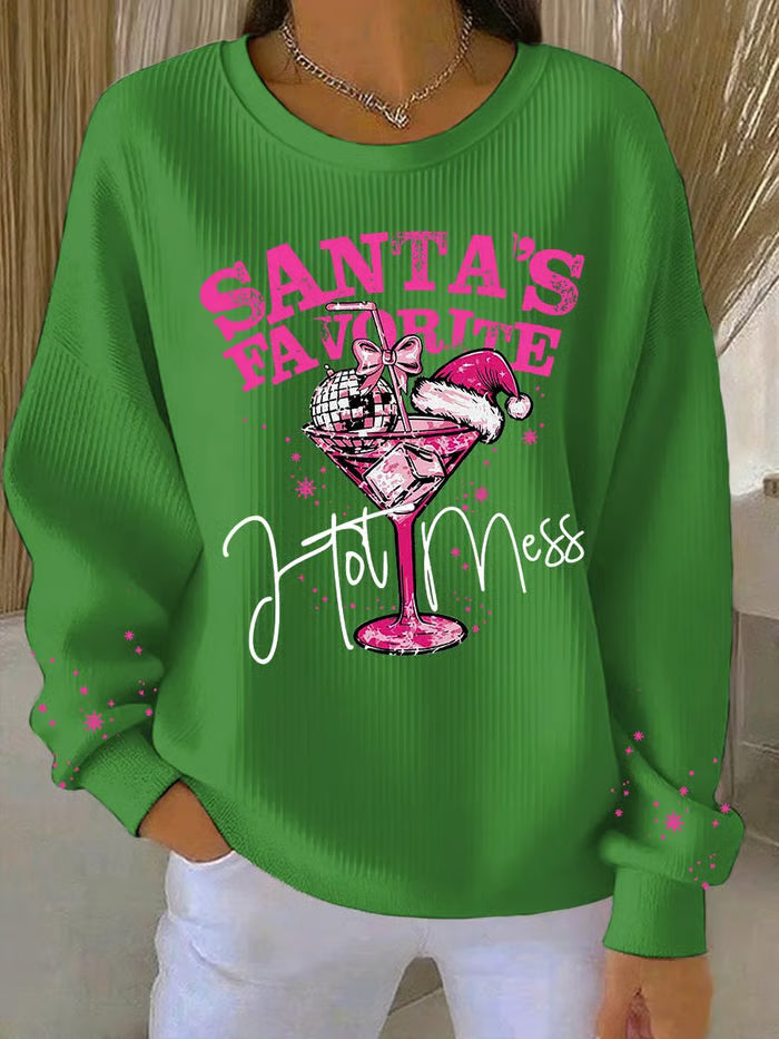 Kira™ | Vianočný sveter s veselou potlačou
