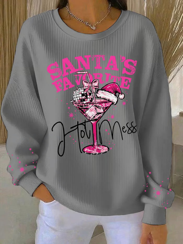 Kira™ | Vianočný sveter s veselou potlačou