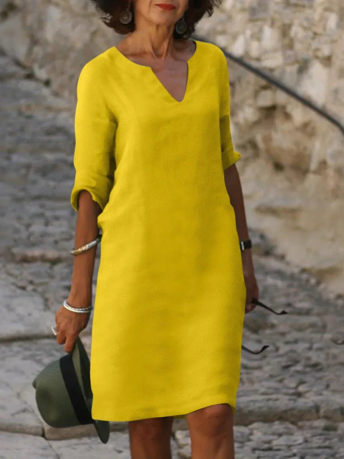 Saoirse™ - Šaty s výstrihom do V, ktoré zakrývajú brucho